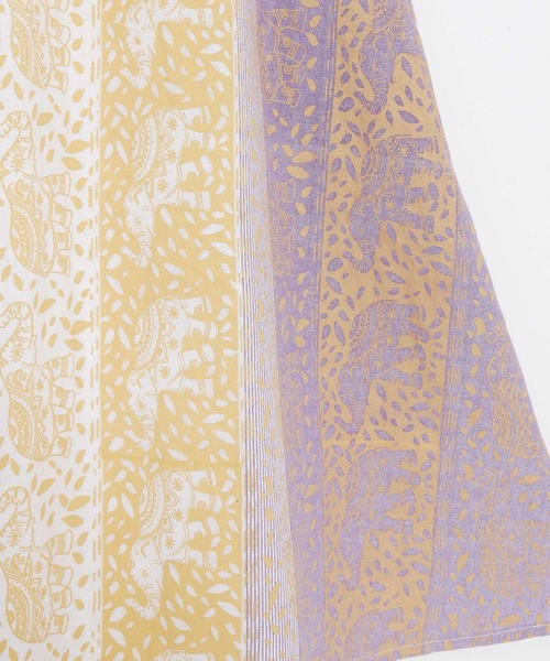 チャイハネ(チャイハネ)の「【チャイハネ】インド象プリントキャミワンピース(ワンピース・レディース・ブルー/オレンジ/ホワイト・FREE)」の9枚目の写真