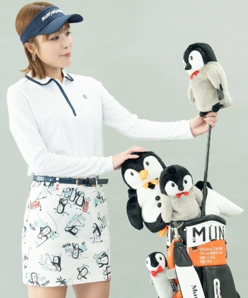 Munsingwear 黒 ゴルフシャツ❤️ひなペンギン　3L 近年物　極美品レア Munsingwear 黒 ゴルフシャツ❤️ひなペンギン 3L 近年物 極美品レア