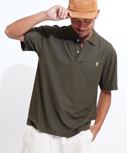 GIORDANO（ジョルダーノ）の「[ GIORDANO ] スモールライオン刺繍UVカットポロシャツ (ユニセックス)（ポロシャツ・レディース・ホワイト/ブラック/グリーン・MEDIUM/LARGE/X-LARGE）」の3枚目の写真