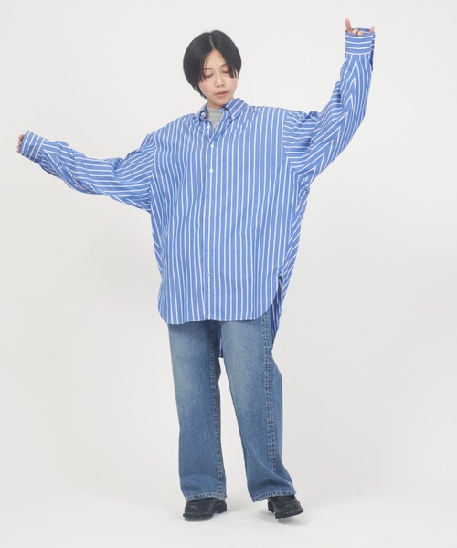 THE SHINZONE（ザ シンゾーン）の「STRIPE BIG SHIRTS（シャツ 