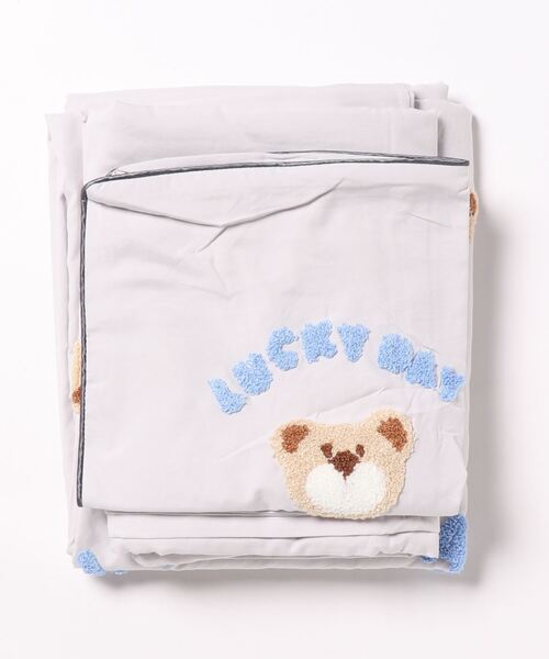 【セール】【 ammy. / エイミードット 】 LUCKY DAY クマ柄 ベッドカバー シングル 3点セット（寝具）｜ammy.（エイミードット）