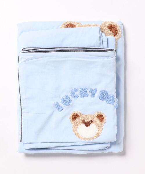 【セール】【 ammy. / エイミードット 】 LUCKY DAY クマ柄 ベッドカバー シングル 3点セット（寝具）｜ammy.（エイミードット）