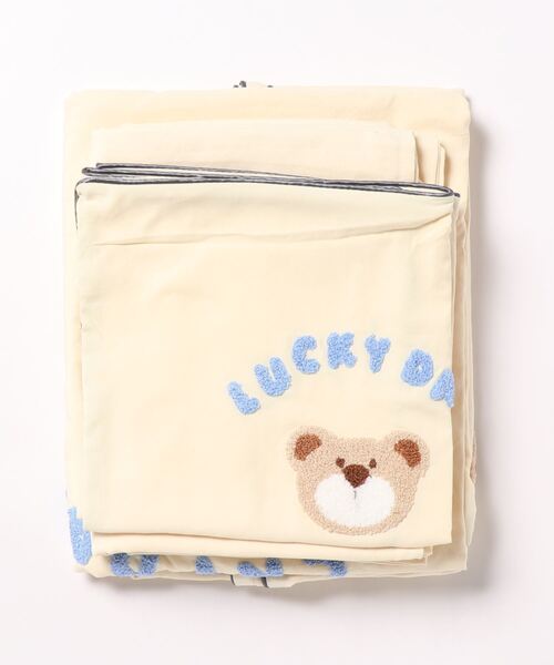 【セール】【 ammy. / エイミードット 】 LUCKY DAY クマ柄 ベッドカバー シングル 3点セット（寝具）｜ammy.（エイミードット）