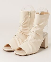 LibertyDoll（リバティードール）の「+7.5cm スクエアギャザーブーツサンダル（サンダル・レディース）」