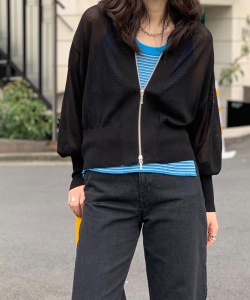 お値下げ★エトロ★カーディガン★サイズ42★美品★モノトーン ZIP FIVE カーディガン 「CATHYS CLOSET」 オーバーサイズ