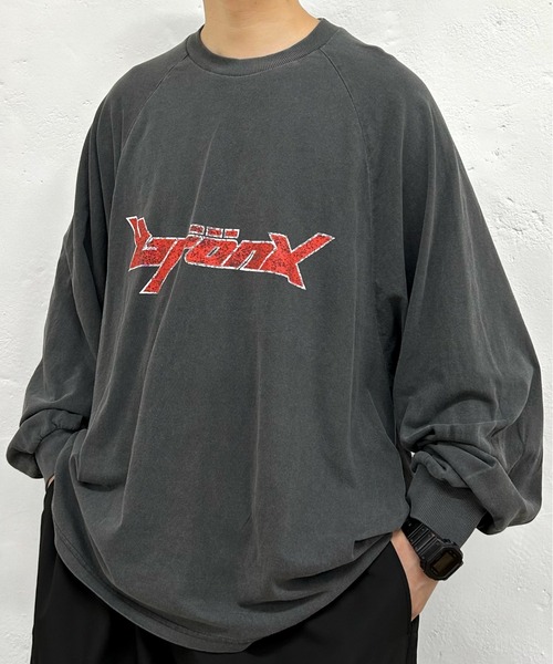 WHO'S WHO gallery（フーズフーギャラリー）の「【KOOKY'N/クーキー】BRONXヴィンテージライクロゴラグランロンT（Tシャツ/カットソー・レディース・ネイビー/ホワイト/チャコールグレー/ブラック/ブラウン・FREE）」の10枚目の写真