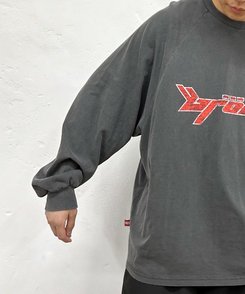 WHO'S WHO gallery（フーズフーギャラリー）の「【KOOKY'N/クーキー】BRONXヴィンテージライクロゴラグランロンT（Tシャツ/カットソー・レディース・ネイビー/ホワイト/チャコールグレー/ブラック/ブラウン・FREE）」の12枚目の写真