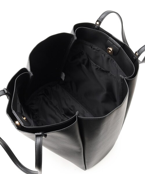 ITS'DEMO（イッツデモ）の「◆【A4OK／通勤・通学に／入口マグネット／ポケ3／軽量】ソフト合皮A4トート（トートバッグ・レディース・ブラウン系/アイボリー/ブラック/ベージュ・00）」の10枚目の写真