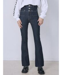EMODA | デザインポケットハイウエストフレアパギンス(デニムパンツ)