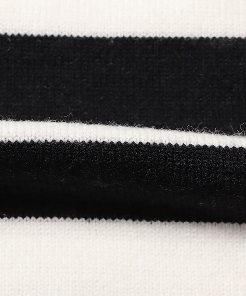 ROOPTOKYO(ループトウキョウ)の「▲ボーダーニットトップス(ニット/セーター・レディース・グリーン/ブラック・FREE)」の5枚目の写真