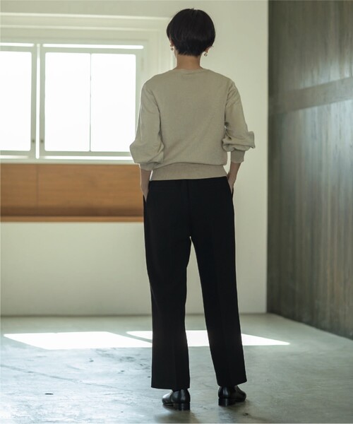 OPAQUE.CLIP(オペークドットクリップ)の「◆≪SS-LLsize≫ イージーワイドストレッチパンツ/ネオサーモ【蓄熱素材/洗濯機洗い可/ストレッチ/イージーケア】(その他パンツ・レディース・ブラック/ボルドー/ブラウン系その他/オフホワイト・38/40/36/34/42)」の9枚目の写真