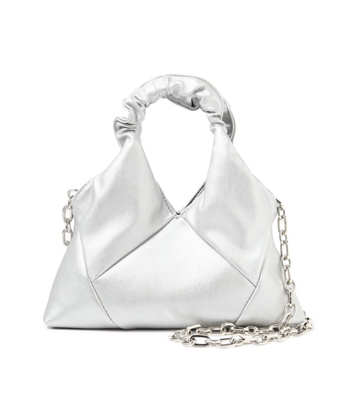 FREE'S MART(フリーズマート)の「◆ギャザーハンドルパネルバッグ(ショルダーバッグ・レディース・シルバー/グリーン/ブラック・フリ-)」の22枚目の写真