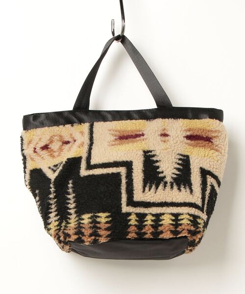 PENDLETON（ペンドルトン）の「∴【 PENDLETON / ペンドルトン 】 ボア素材 ミニトートバッグ BOA TOTE（トートバッグ・レディース・ブラック/オフホワイト/ブラウン・FREE）」の4枚目の写真