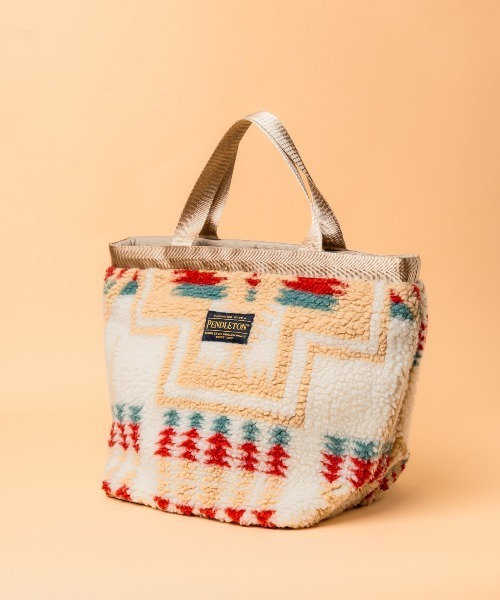 PENDLETON（ペンドルトン）の「∴【 PENDLETON / ペンドルトン 】 ボア素材 ミニトートバッグ BOA TOTE（トートバッグ・レディース・ブラック/オフホワイト/ブラウン・FREE）」の2枚目の写真