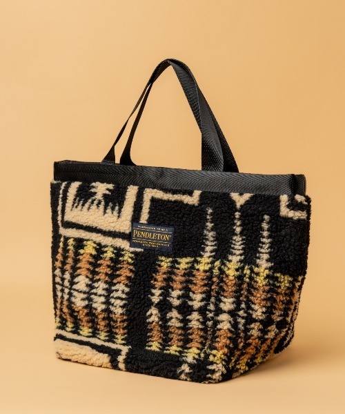 PENDLETON（ペンドルトン）の「∴【 PENDLETON / ペンドルトン 】 ボア素材 ミニトートバッグ BOA TOTE（トートバッグ・レディース・ブラック/オフホワイト/ブラウン・FREE）」の3枚目の写真