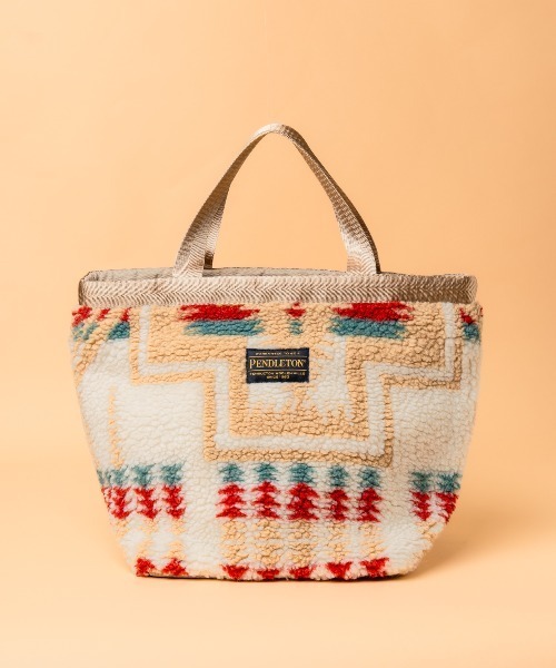 PENDLETON（ペンドルトン）の「∴【 PENDLETON / ペンドルトン 】 ボア素材 ミニトートバッグ BOA TOTE（トートバッグ・レディース・ブラック/オフホワイト/ブラウン・FREE）」の8枚目の写真