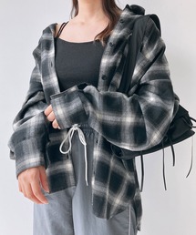 AS KNOW AS plus | ☆ダブルポケット チェックビッグシャツ(シャツ/ブラウス)