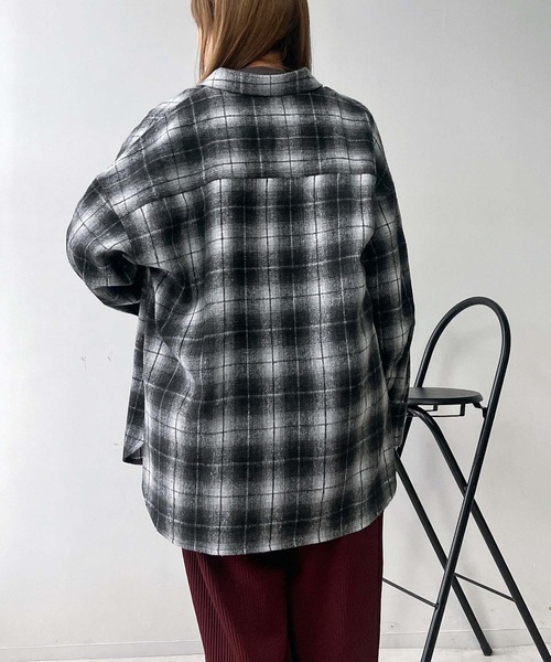 Aki　オーガ　チェック　ブラウス AS KNOW AS（アズノゥアズ） ブラウス シャツ ダブルポケット チェック