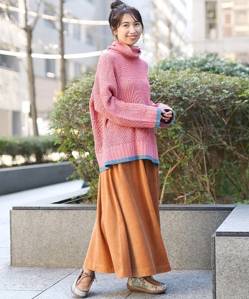 チチカカ(チチカカ)の「ウォッシャブルチロリベロアスカート【大きいサイズ】(スカート・レディース・カーキ/ベージュ/ネイビー・3L)」の4枚目の写真