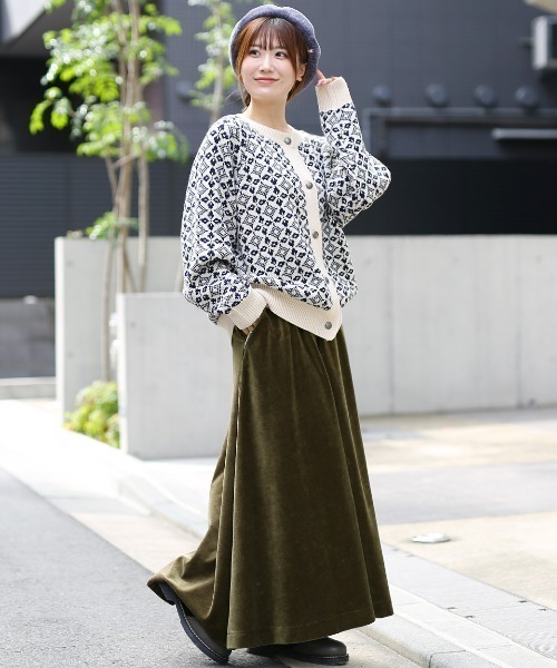 チチカカ(チチカカ)の「ウォッシャブルチロリベロアスカート【大きいサイズ】(スカート・レディース・カーキ/ベージュ/ネイビー・3L)」の5枚目の写真