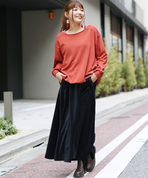 チチカカ(チチカカ)の「ウォッシャブルチロリベロアスカート【大きいサイズ】(スカート・レディース・カーキ/ベージュ/ネイビー・3L)」の7枚目の写真