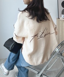 ふんわり暖かい大人ニット。バック刺繍リンキングニット