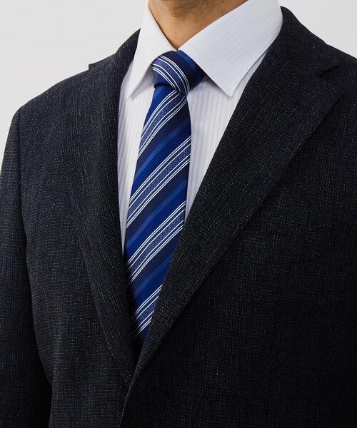 MEN'S MELROSE（メンズメルローズ）の「ネイビーストライプネクタイ（ネクタイ・メンズ・ブルー系その他5/ブルー系その他4/ブルー系その他3/ブルー系その他/ブルー系その他2・9）」の10枚目の写真