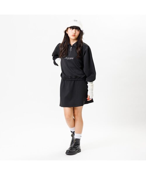 algy(アルジー)の「ラインストーンロゴセットアップ(セットアップ・キッズ・ブラック/アイボリー・XX-SMALL/X-SMALL/MEDIUM/SMALL)」の3枚目の写真