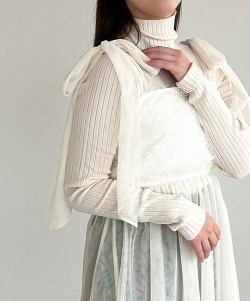GOLDS♡ビジューバックル×チェーン付き♡キャミトップス／チュニック♡ピンクM an/アン】ストレッチワッフル/ フロントジップ/ ゴールド