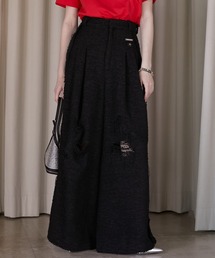 PRANK PROJECT | 【23WINTER PRE ORDER】ツイードダメージボリュームワイドパンツ / Tweed Damaged Volumenous Wide Pants(その他パンツ)