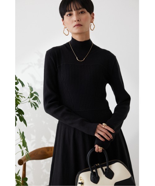 crie conforto(クリーコンフォルト)の「ウエストメイクニットワンピース(ワンピース・レディース・ブラック/ブルー/グレー・SMALL/MEDIUM)」の16枚目の写真