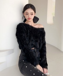 【Jasmine】2WAYシャギーニットプルオーバー (AW) (LV)
