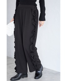 &. NOSTALGIA | 【ZOZO限定】サイドフリルラインジョーゼットパンツ(その他パンツ)