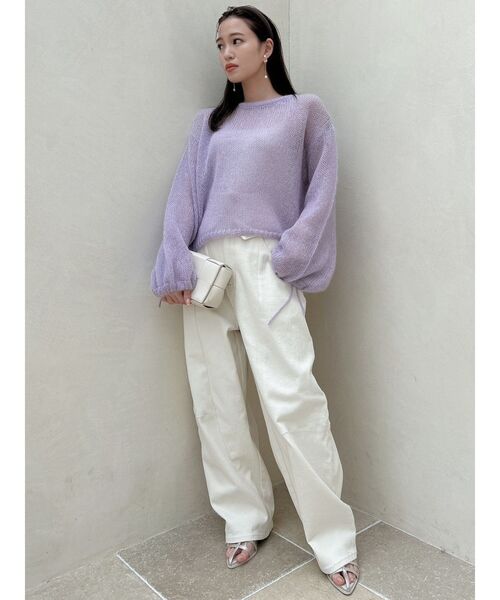 セール】【ZOZO限定ITEM】モヘヤ混レインボールーズニット（ニット