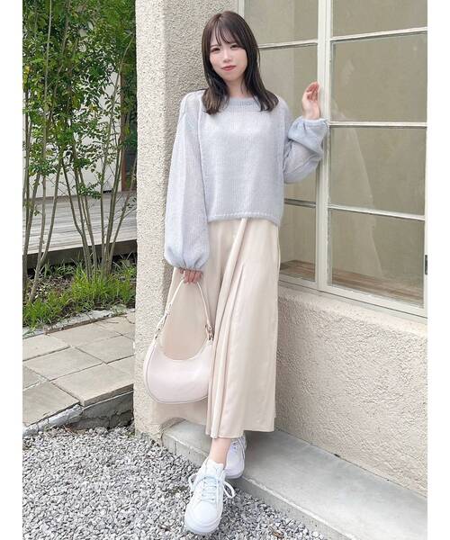 dazzlin（ダズリン）の「【ZOZO限定ITEM】モヘヤ混レインボールーズニット（ニット/セーター・レディース・アイボリー/グリーン/ピンク/グレー/ブルー/ベージュ/パープル・FREE）」の9枚目の写真