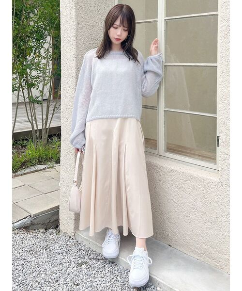 dazzlin（ダズリン）の「【ZOZO限定ITEM】モヘヤ混レインボールーズニット（ニット/セーター・レディース・アイボリー/グリーン/ピンク/グレー/ブルー/ベージュ/パープル・FREE）」の10枚目の写真