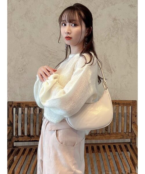 dazzlin（ダズリン）の「【ZOZO限定ITEM】モヘヤ混レインボールーズニット（ニット/セーター・レディース・アイボリー/グリーン/ピンク/グレー/ブルー/ベージュ/パープル・FREE）」の17枚目の写真