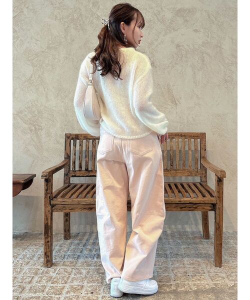 dazzlin（ダズリン）の「【ZOZO限定ITEM】モヘヤ混レインボールーズニット（ニット/セーター・レディース・アイボリー/グリーン/ピンク/グレー/ブルー/ベージュ/パープル・FREE）」の18枚目の写真