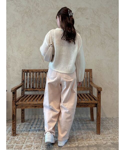 dazzlin（ダズリン）の「【ZOZO限定ITEM】モヘヤ混レインボールーズニット（ニット/セーター・レディース・アイボリー/グリーン/ピンク/グレー/ブルー/ベージュ/パープル・FREE）」の19枚目の写真