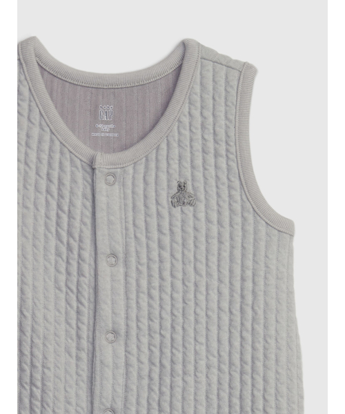 GAP(ギャップ)の「キルティング ボディオール(ロンパース・キッズ・グレー/アイボリー/ネイビー・70cm/90cm/60cm/80cm/50cm)」の7枚目の写真