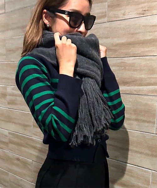 KOBE LETTUCE（コウベレタス）の「ミンクタッチもっちりストール（ストール/ショール・レディース・ベージュ/グレー/ブラック/ピンク/グリーン/イエロー/アイボリー/ブルー・FREE）」の22枚目の写真