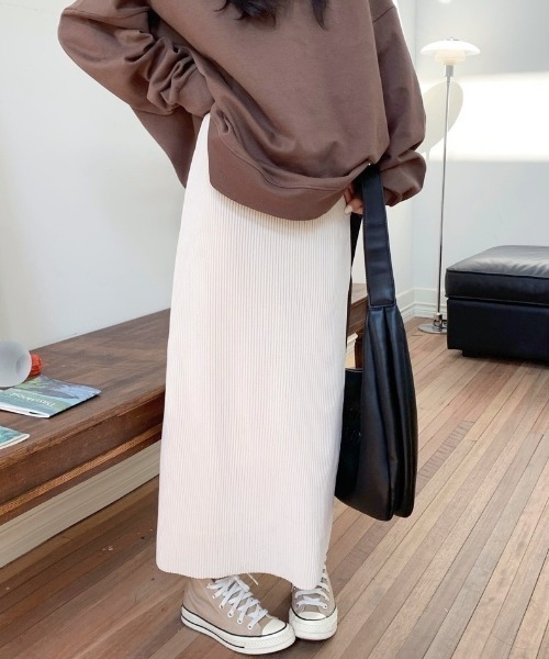 セール】ウエストゴムコーデュロイタイトスカート（スカート）｜SHEENA  