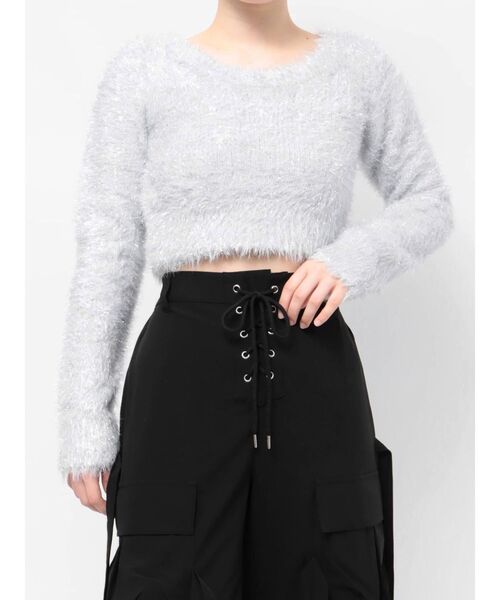 jouetie（ジュエティ）の「ラメショートニット（ニット/セーター・レディース・ブルー/ブラック/グレー・MEDIUM）」の15枚目の写真