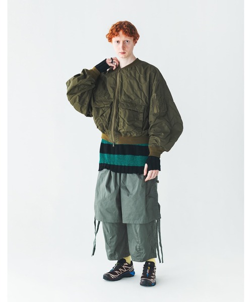 F/CE. （エフシーイー）の「F/CE. QUILT-LIKE BOMBER JACKET / エフシーイー キルトライク ボンバージャケット（MA-1・メンズ・グレー/オリーブ・SMALL）」の19枚目の写真
