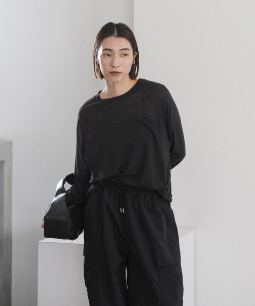 select MOCA（セレクトモカ）の「ナイロンカーゴパンツ（カーゴパンツ・レディース・ブラック/アイボリー/グレー・FREE）」の10枚目の写真