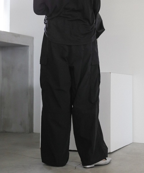 select MOCA（セレクトモカ）の「ナイロンカーゴパンツ（カーゴパンツ・レディース・ブラック/アイボリー/グレー・FREE）」の9枚目の写真