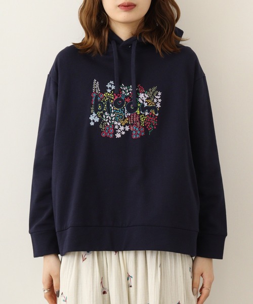 Emago(イマゴ)の「EMAGO ロゴ刺繍パーカー(パーカー・レディース・ネイビー/ブラウン/アイボリー・FREE)」の17枚目の写真