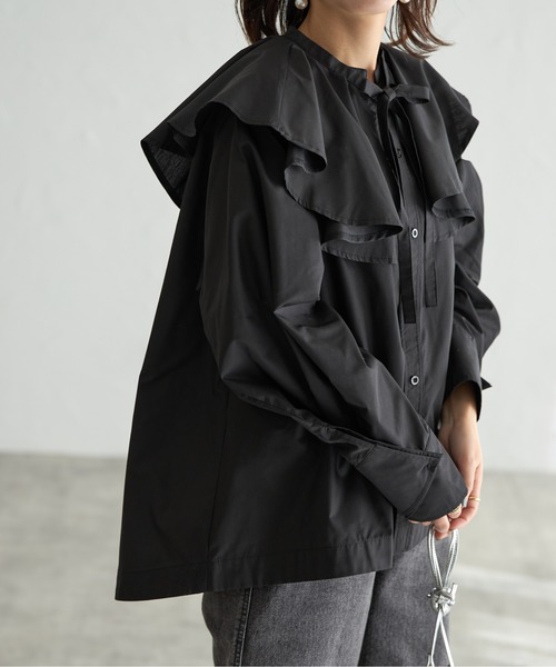 ケープ付マルチウェイスリーブブラウス（シャツ/ブラウス）｜each