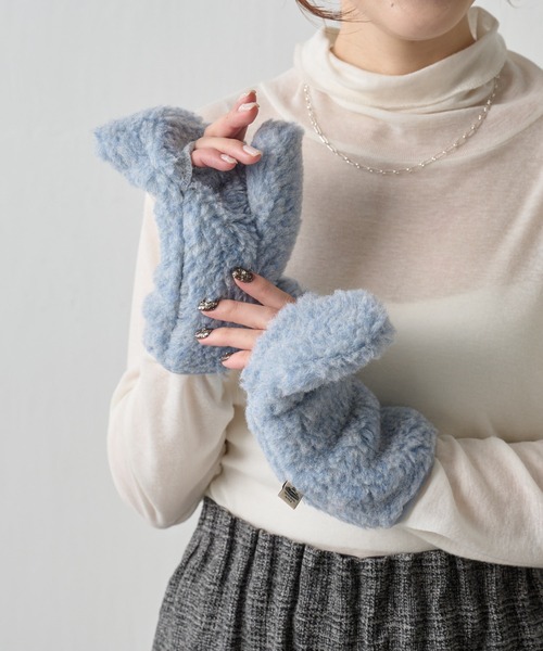COLD BREAKER(コールドブレーカー)の「COLD BREAKER/ボアミトン(手袋・レディース・ブルー・X-SMALL)」の4枚目の写真