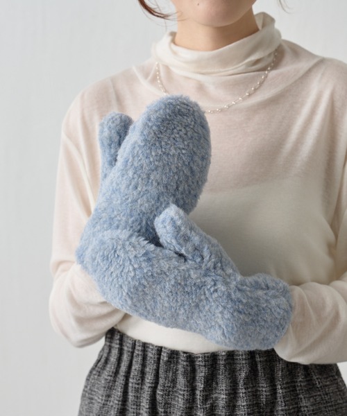 COLD BREAKER(コールドブレーカー)の「COLD BREAKER/ボアミトン(手袋・レディース・ブルー・X-SMALL)」の5枚目の写真